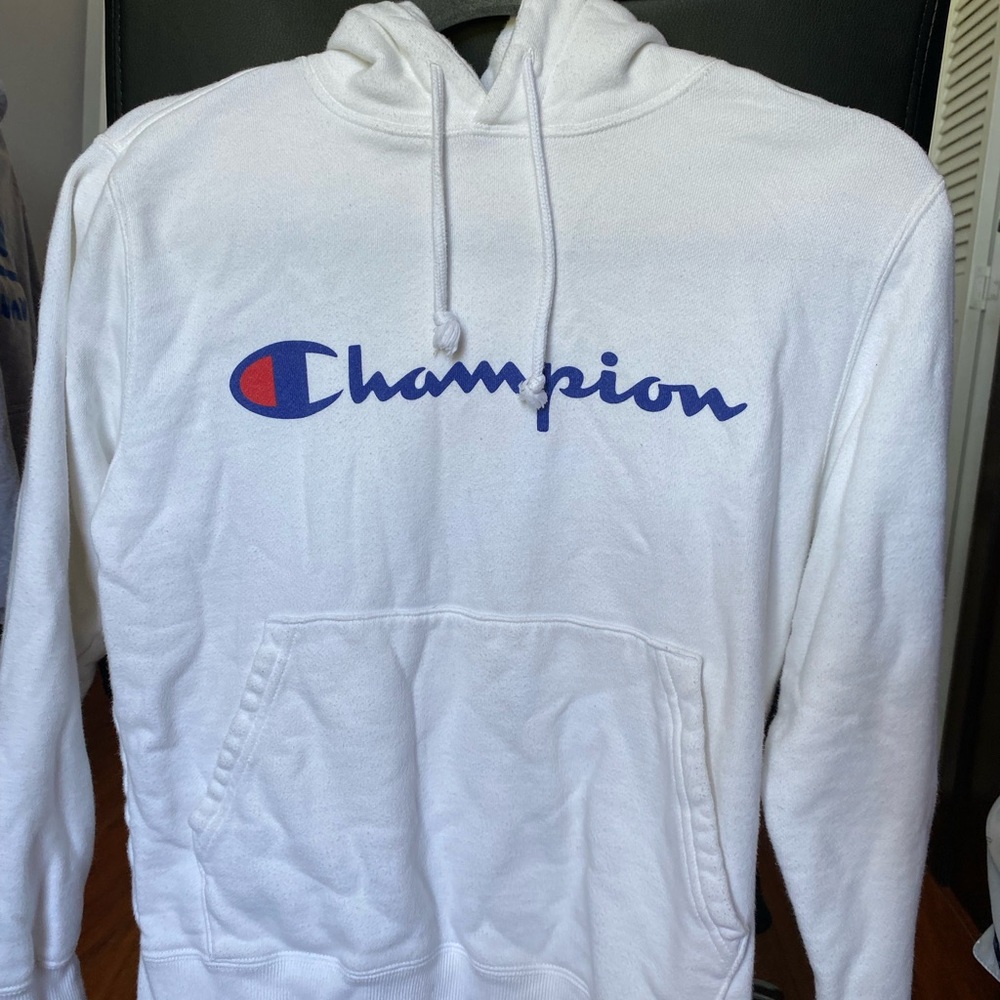 White champion hoodie